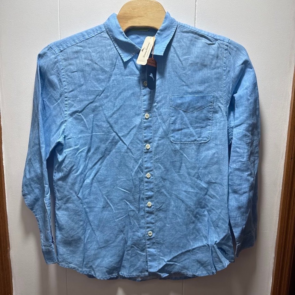 Tommy Bahama Sea Glass Breezer Linen Shirt XL Blue Yonder NEW WITH TAGS